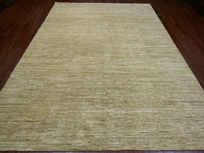 Brown 8'9" x 11'7" Modern and Contemporary Hand knotted Wool Rug - Sku: O020139