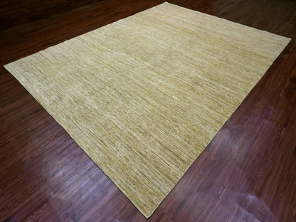 Brown 8'9" x 11'7" Modern and Contemporary Hand knotted Wool Rug - Sku: O020139
