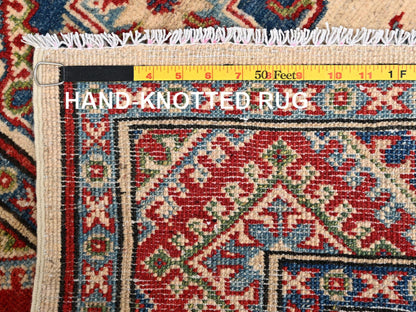 Ivory 2'9" x 15'5" Kazak Hand knotted Wool Rug - Sku: O02013
