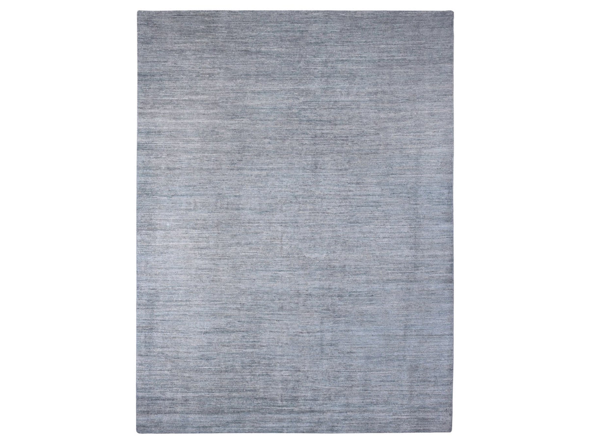 Modern / Contemporary hand-knotted wool rug in Gray, 8'6" x 11'5" — SKU O020141