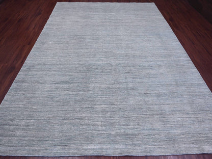 Grey 8'6" x 11'5" Modern / Contemporary Hand knotted Wool Rug - Sku: O020141