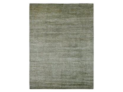 Green 8'5" x 11'5" Modern / Contemporary Hand knotted Wool Rug - Sku: O020142