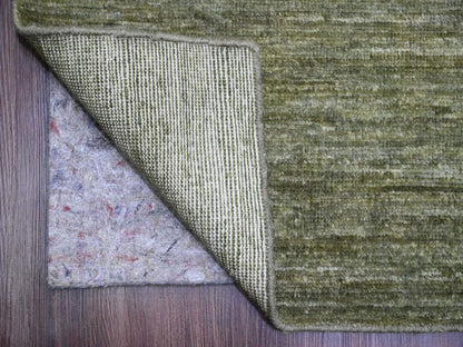 Green 8'5" x 11'5" Modern / Contemporary Hand knotted Wool Rug - Sku: O020142