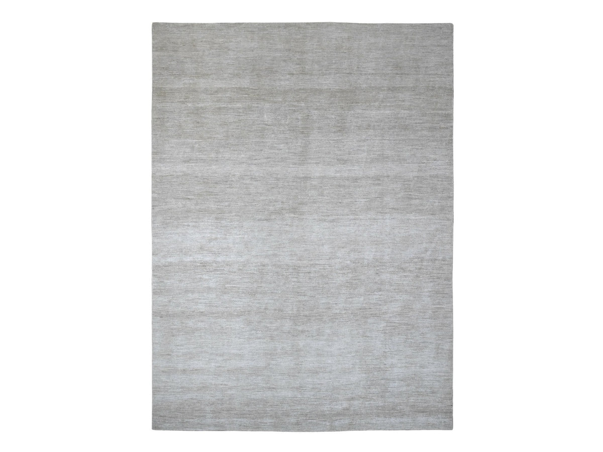 Modern / Contemporary hand-knotted wool rug in Gray, 8'7" x 11'9" — SKU O020143