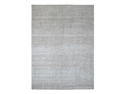 Modern / Contemporary hand-knotted wool rug in Gray, 8'7" x 11'9" — SKU O020143