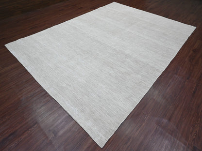 Modern / Contemporary hand-knotted wool rug in Gray, 8'7" x 11'9" — SKU O020143 (view 3)