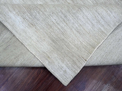 Modern / Contemporary hand-knotted wool rug in Gray, 8'7" x 11'9" — SKU O020143 (view 6)