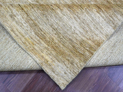 Brown 7'11" x 9'0" Modern and Contemporary Hand knotted Wool Rug - Sku: O020144