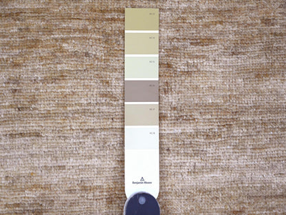 Brown 7'11" x 9'0" Modern and Contemporary Hand knotted Wool Rug - Sku: O020144