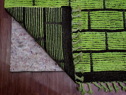 Green 8'2" x 10'6" Tribal Hand knotted Wool Rug - Sku: O020147