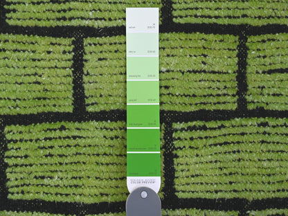 Green 8'2" x 10'6" Tribal Hand knotted Wool Rug - Sku: O020147