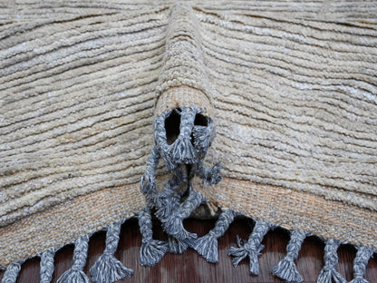Grey 9'8" x 14'7" Tribal & Geometric Hand knotted Wool Rug - Sku: O020148
