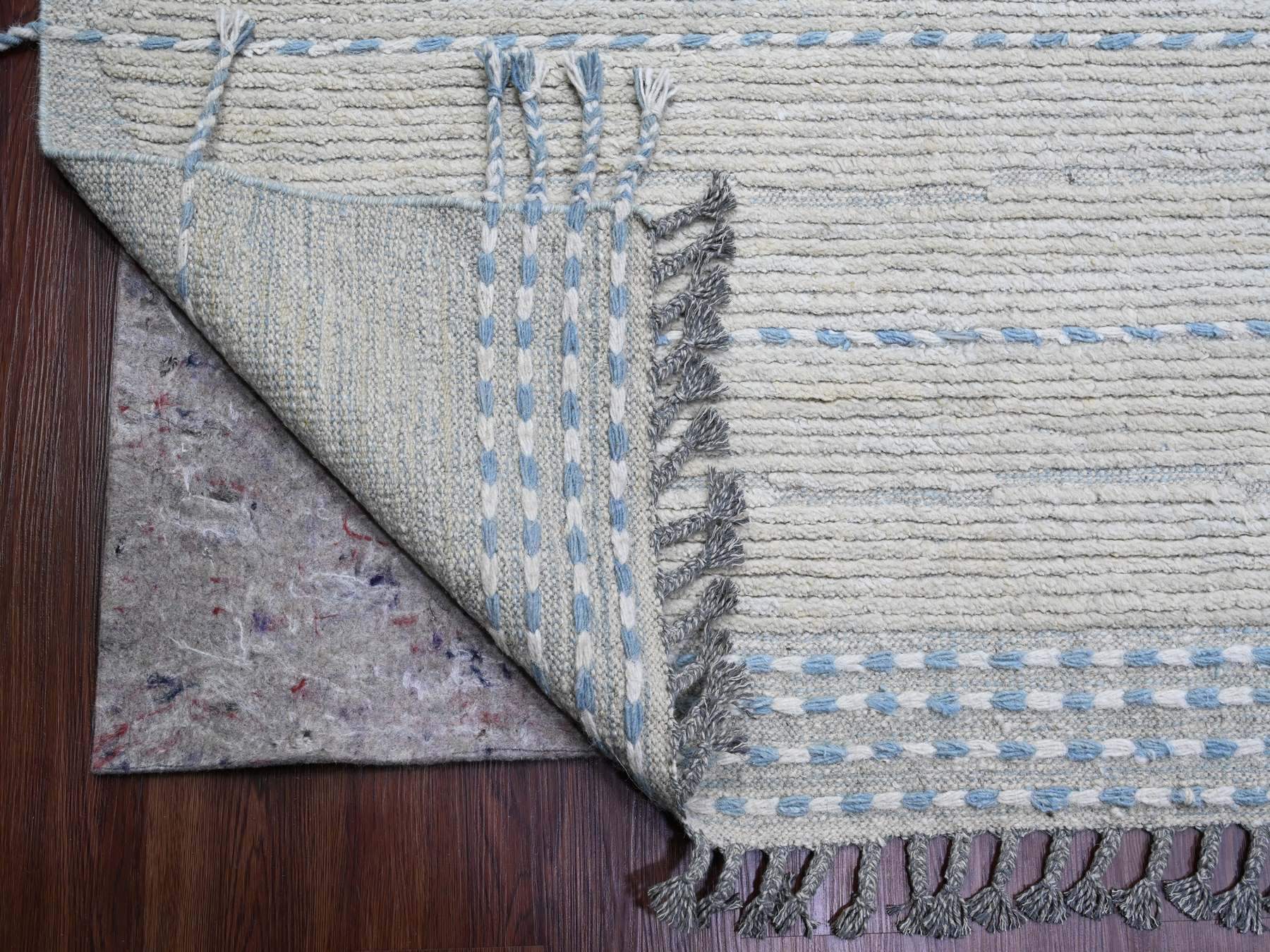 Tribal & Geometric hand-knotted wool rug in Gray, 10'2" x 14'7" — SKU O020149 (view 4)