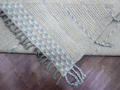 Tribal & Geometric hand-knotted wool rug in Gray, 10'2" x 14'7" — SKU O020149 (view 6)