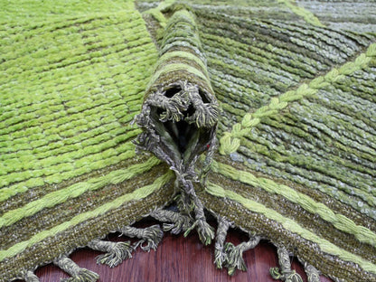 Green 11'7" x 14'8" Tribal Hand knotted Wool Rug - Sku: O020150