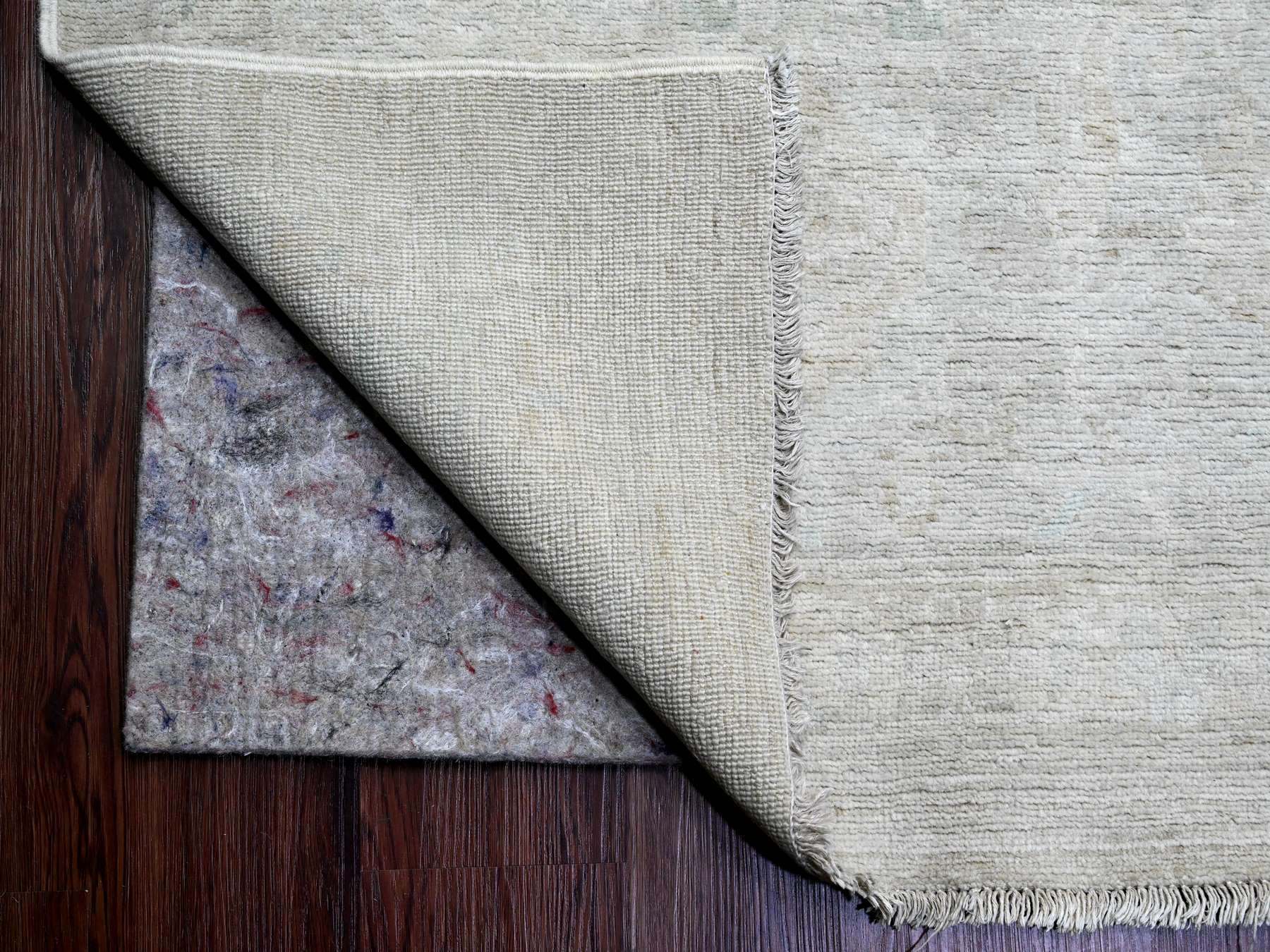 Heriz Oushak hand-knotted wool rug in Ivory & Light Gray, 11'5" x 15'9" — SKU O020155 (view 4)