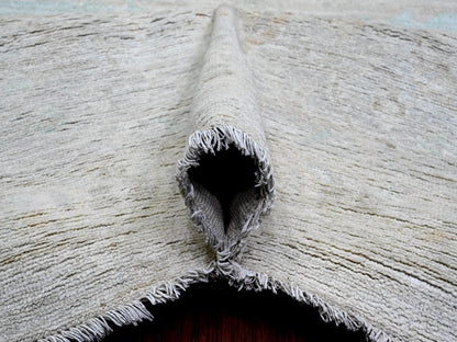 Heriz Oushak hand-knotted wool rug in Ivory & Light Gray, 11'5" x 15'9" — SKU O020155 (view 5)