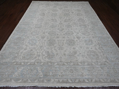Ivory 9'2" x 11'10" Oushak And Peshawar Hand knotted Wool Rug - Sku: O020167