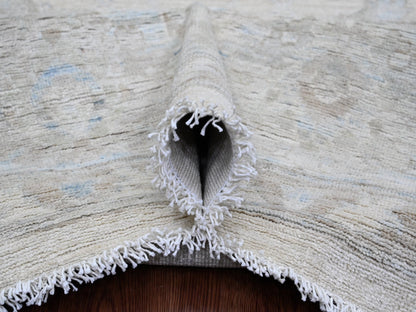 Ivory 9'2" x 11'10" Oushak And Peshawar Hand knotted Wool Rug - Sku: O020167