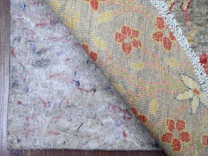 Grey 5'9" x 5'9" Oushak And Peshawar Hand knotted Wool Rug - Sku: O020175