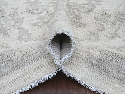 Peshawar Oushak hand-knotted wool rug in Ivory, 11'7" x 14'10" — SKU O020179 (view 5)