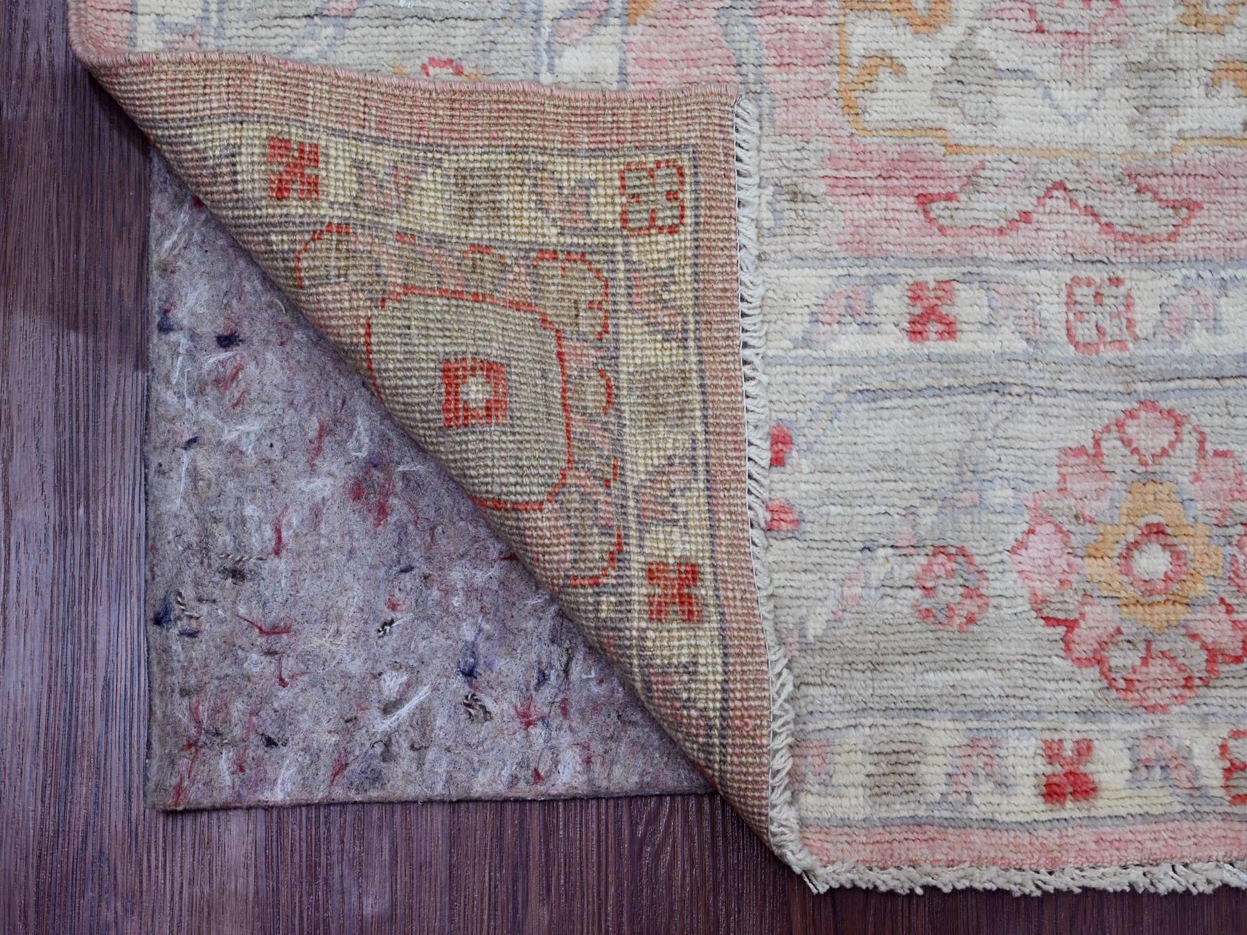 Oushak Oushak hand-knotted wool rug in Pink & Gray, 6' x 9'1" — SKU O020195 (view 2)