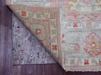 Oushak Oushak hand-knotted wool rug in Pink & Gray, 6' x 9'1" — SKU O020195 (view 2)
