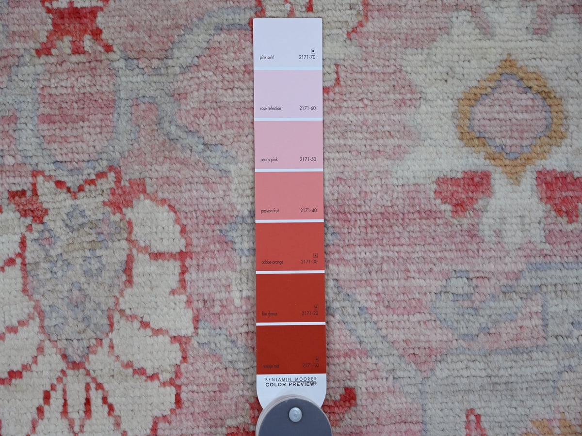 Oushak Oushak hand-knotted wool rug in Pink & Gray, 6' x 9'1" — SKU O020195 (view 3)