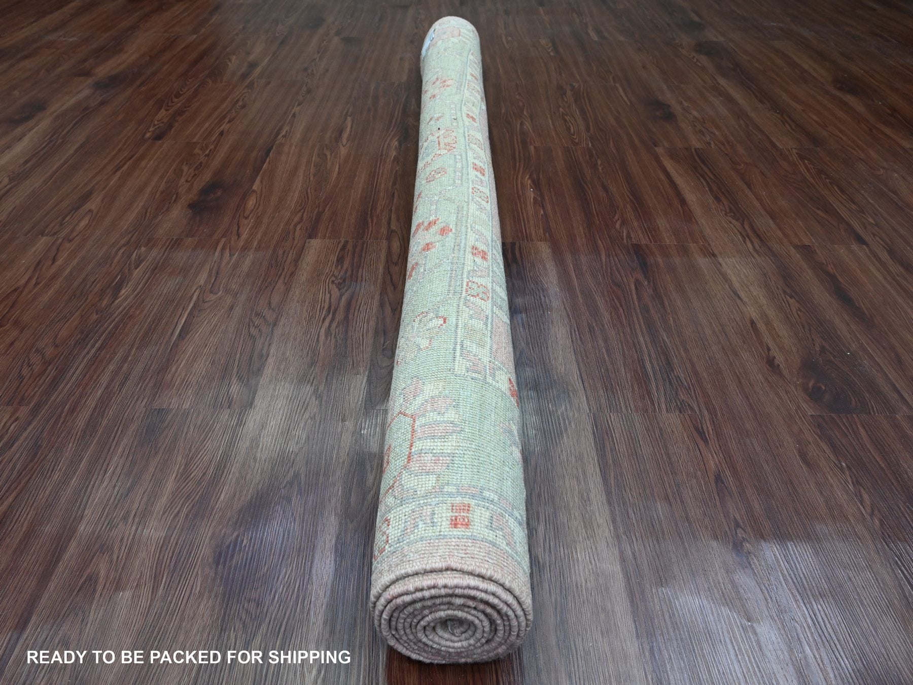 Oushak Oushak hand-knotted wool rug in Pink & Gray, 6' x 9'1" — SKU O020195 (view 4)