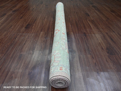 Oushak Oushak hand-knotted wool rug in Pink & Gray, 6' x 9'1" — SKU O020195 (view 4)