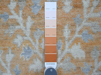 Brown 6'0" x 8'7" Oushak / Peshawar Hand knotted Wool Rug - Sku: O020200