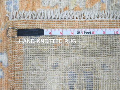 Brown 6'0" x 8'7" Oushak / Peshawar Hand knotted Wool Rug - Sku: O020200