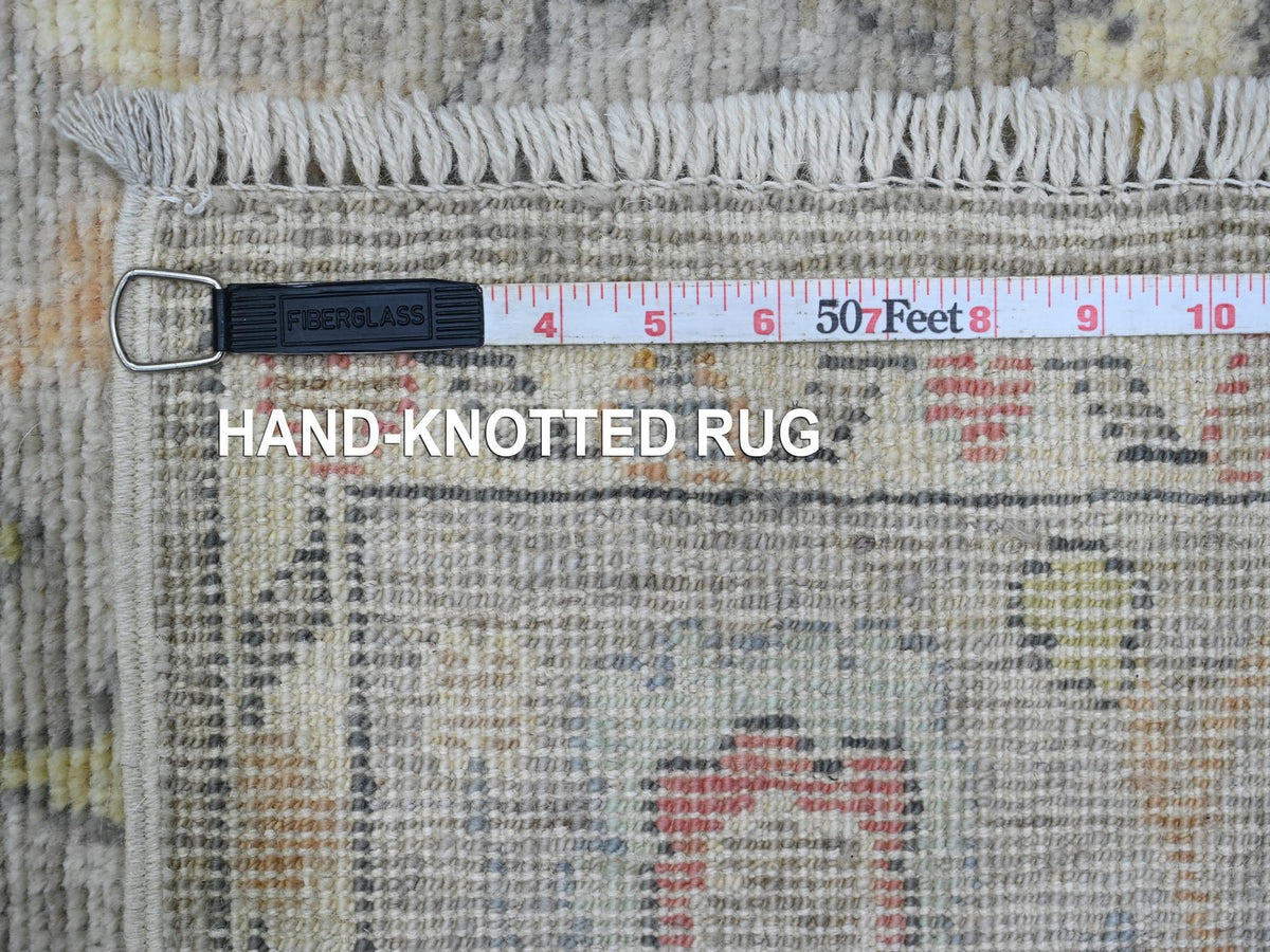 Oushak Oushak hand-knotted wool runner in Gray, 3'10" x 12'1" — SKU O020211 (view 6)