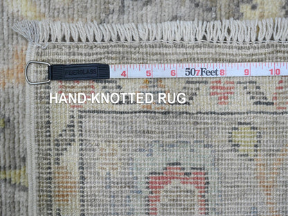 Oushak Oushak hand-knotted wool runner in Gray, 3'10" x 12'1" — SKU O020211 (view 6)