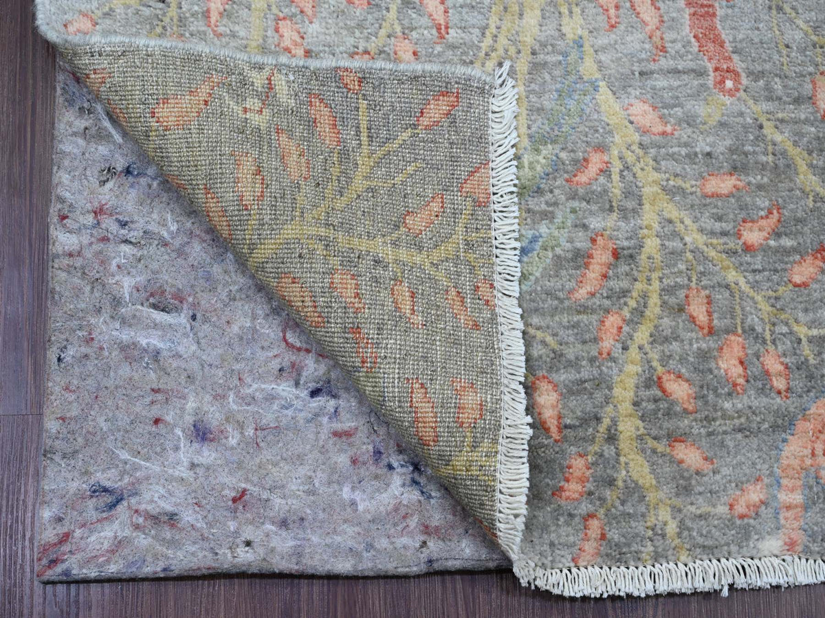 Peshawar Oushak hand-knotted wool runner in Gray, 2'6" x 15'7" — SKU O020226 (view 2)