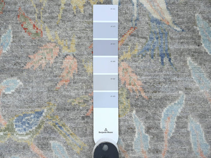 Peshawar Oushak hand-knotted wool runner in Gray, 2'6" x 15'7" — SKU O020226 (view 3)