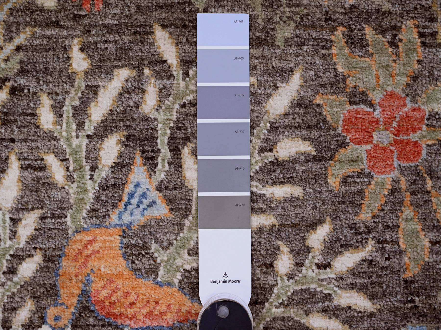 Peshawar Oushak hand-knotted wool runner in Gray, 2'7" x 23'7" — SKU O020229 (view 3)