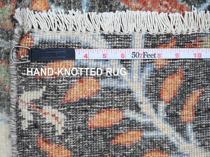 Peshawar Oushak hand-knotted wool runner in Gray, 2'7" x 23'7" — SKU O020229 (view 6)