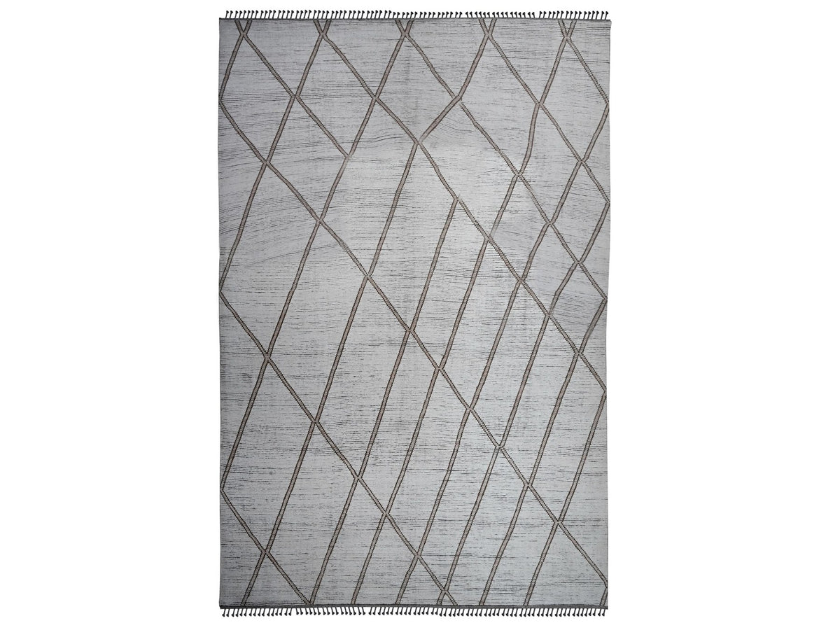 Tribal & Geometric hand-knotted wool rug in Ivory, 15'9" x 23'5" — SKU O020232