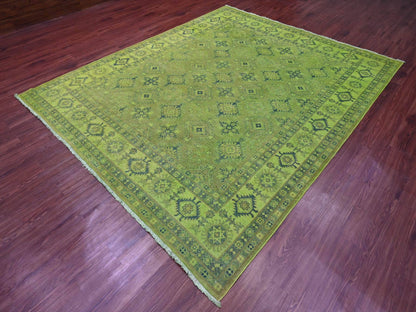 Overdyed 7'11" x 9'8" Tribal Hand knotted Wool Rug - Sku: O020246
