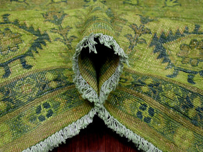 Overdyed 7'11" x 9'8" Tribal Hand knotted Wool Rug - Sku: O020246