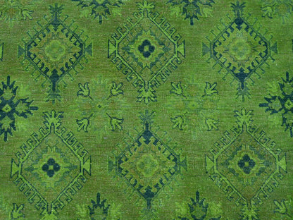Overdyed 7'11" x 9'8" Tribal Hand knotted Wool Rug - Sku: O020246