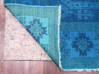 Overdyed 7'8" x 10'1" Tribal Hand knotted Wool Rug - Sku: O020247