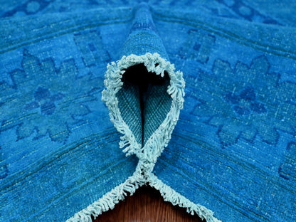 Kazak Kazak hand-knotted wool rug in Overdyed & Blue, 7'8" x 10'1" — SKU O020247 (view 5)