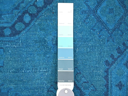 Kazak Kazak hand-knotted wool rug in Overdyed & Blue, 7'8" x 10'1" — SKU O020247 (view 7)
