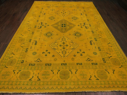 Overdyed 8'6" x 11'4" Tribal Hand knotted Wool Rug - Sku: O020248