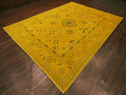 Overdyed 8'6" x 11'4" Tribal Hand knotted Wool Rug - Sku: O020248