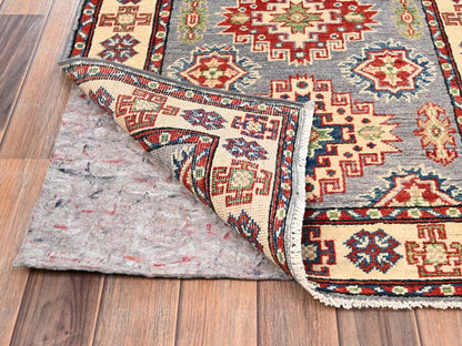 Grey 2'8" x 15'2" Kazak Hand knotted Wool Rug - Sku: O02024