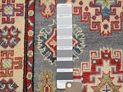 Grey 2'8" x 15'2" Kazak Hand knotted Wool Rug - Sku: O02024