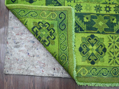 Overdyed 7'5" x 10'0" Tribal Hand knotted Wool Rug - Sku: O020250
